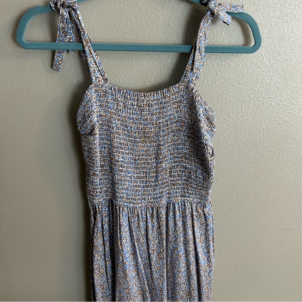 Jessica Simpson Blue and White Midi Dress